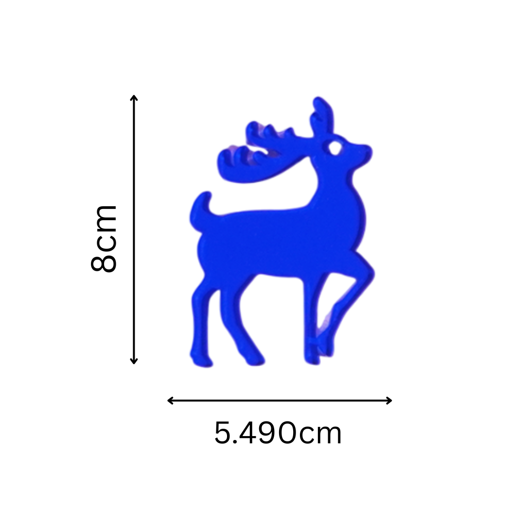 Blue Deer designed Christmas Decoration Ornaments- Set of 6