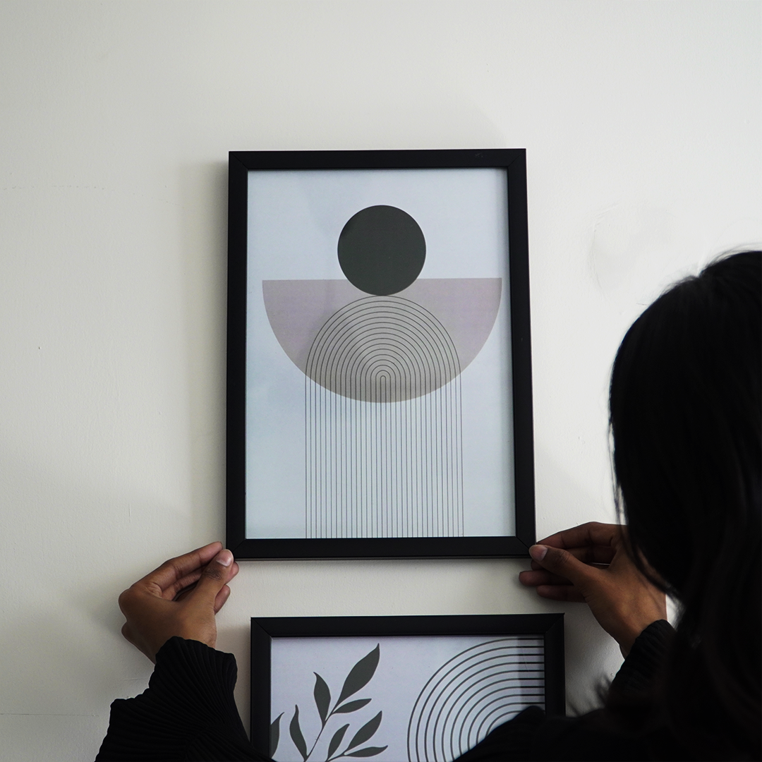 Minimalist Geometric Wall Art Frame Set-6 – Modern Botanical Abstract Wall Decor