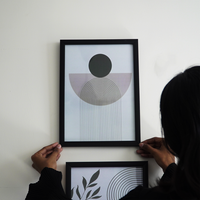 Minimalist Geometric Wall Art Frame Set-6 – Modern Botanical Abstract Wall Decor