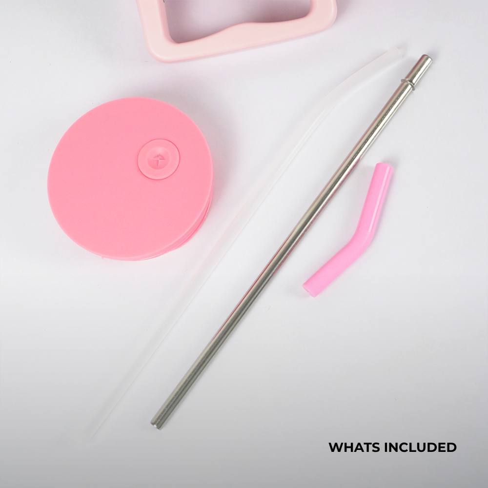 Blush Bloom Tumbler With Pink LId 🎀