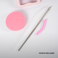 Blush Bloom Tumbler With Pink LId 🎀