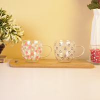 Set-2 Elegant Christmas Glass Mug