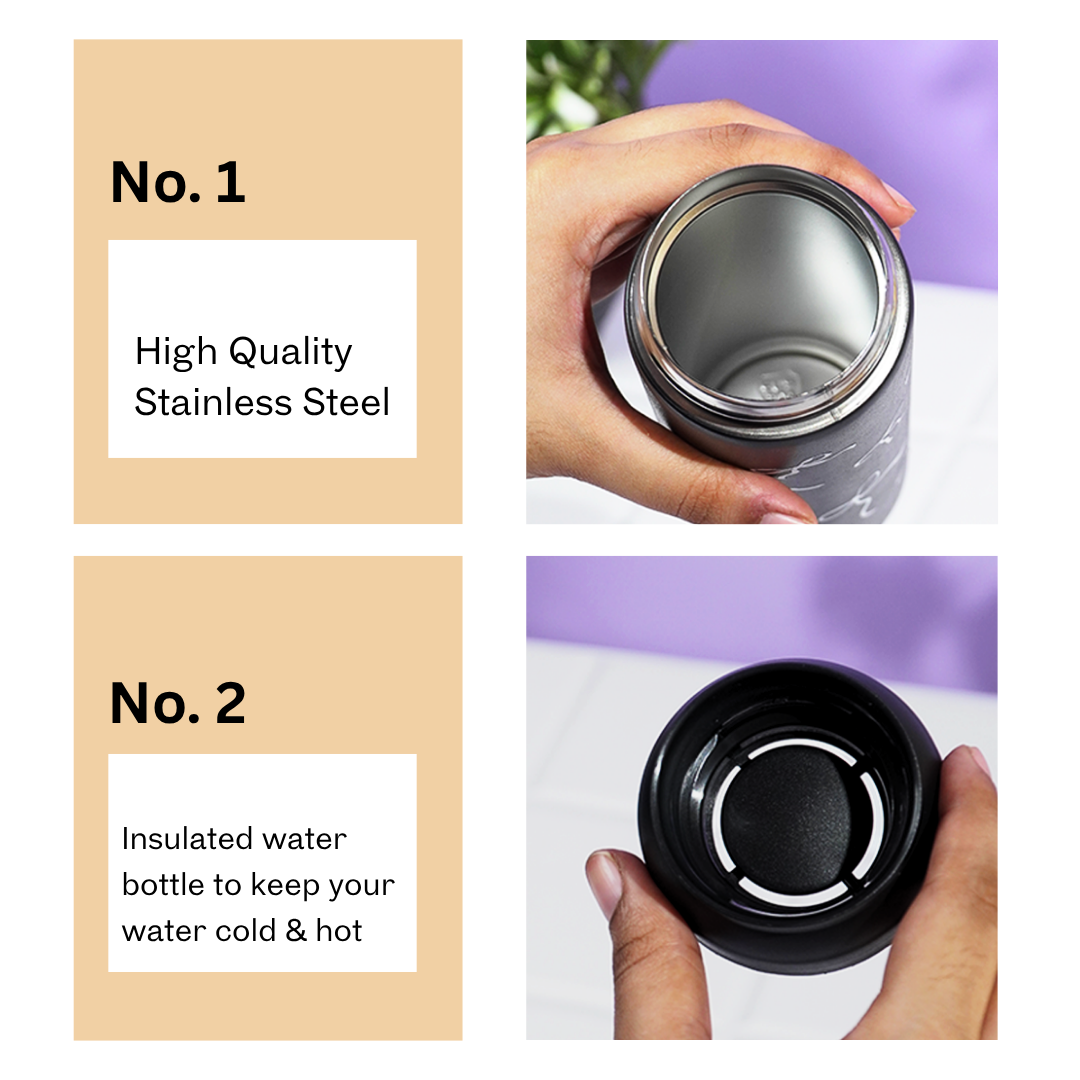 Midnight Elegance Bottle – Timeless Design with Modern Functionality- Black