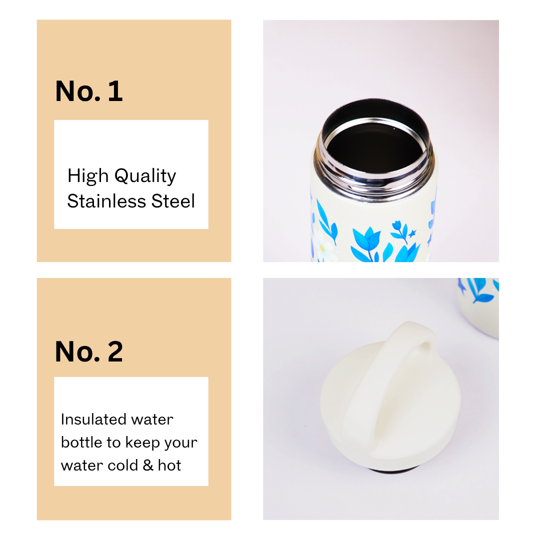 Floral Stainless Steel Insulated Tumbler