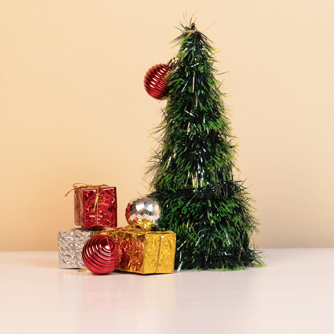 Mini Tinsel Christmas Tree
