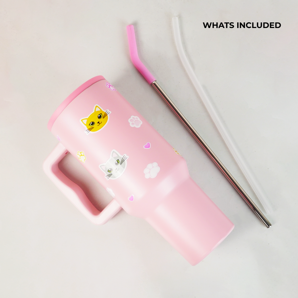 Kitty Charm Insulated Leakproof Tumbler