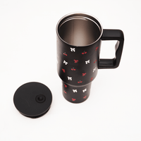 Cherry Daze  🍒 Leakproof Stainless Steel Tumbler in Black