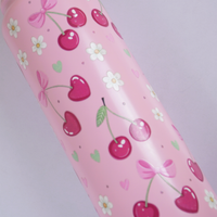 Cute Cherry Print Stainless Steel Water Bottle