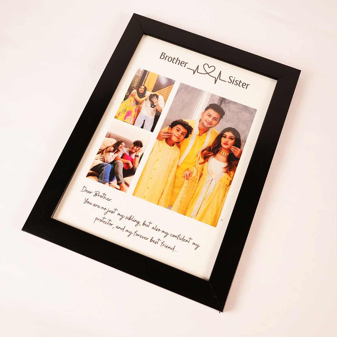 Personalized MERA BHAI  Brother Sister Photo Frame Gift