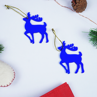 Blue Deer designed Christmas Decoration Ornaments- Set of 6