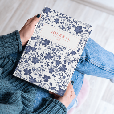 Journal 2026 | Blue Floral Aesthetic Daily Notebook