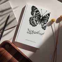 Butterfly Aesthetic Notebook for Notes, Goals & Planning | Minimal Black & White Hardcover Journal