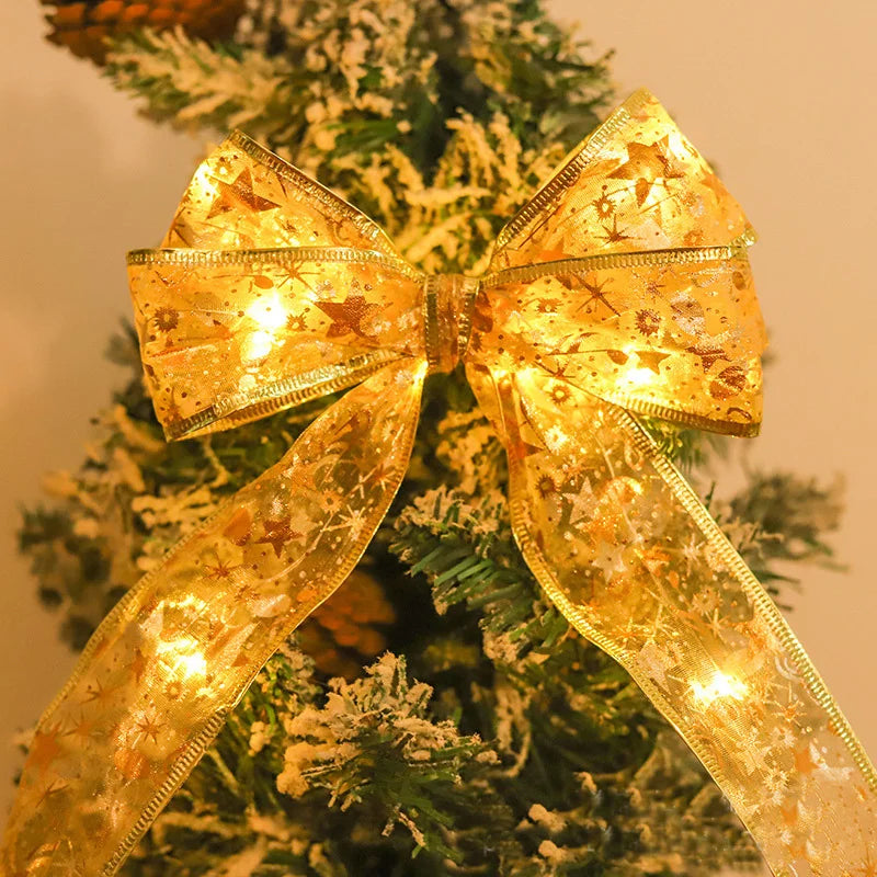 Christmas Decor Ribbon with LED Lights