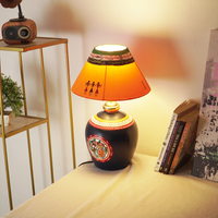 Sunset Tribe Table Lamp – Handpainted Ethnic Decor Light