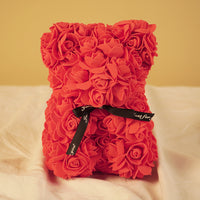 Rose Teddy Bear – Romantic Artificial Flower Bear Gift for Love & Special Moments