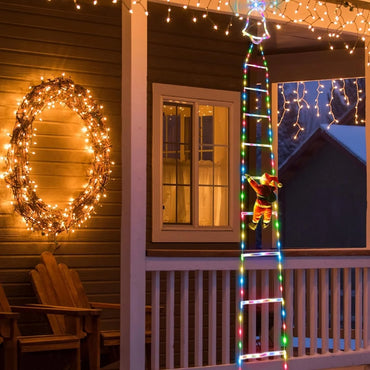LED Climbing Santa Ladder Light