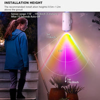 LED Wireless Wall Sconce with 7 Colors Changing, Motion Sensor Light Indoor, 1500mAh