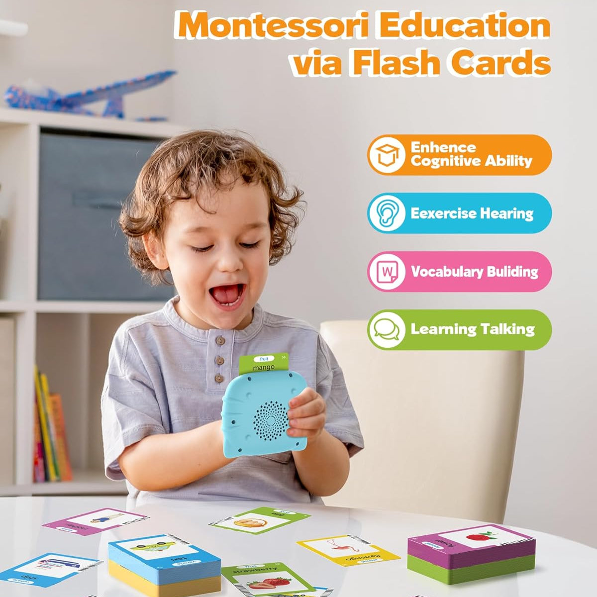 Memories Insite Smart Word Learning toy for Kids – 520 Talking Flash Cards with Music & Fun Learning