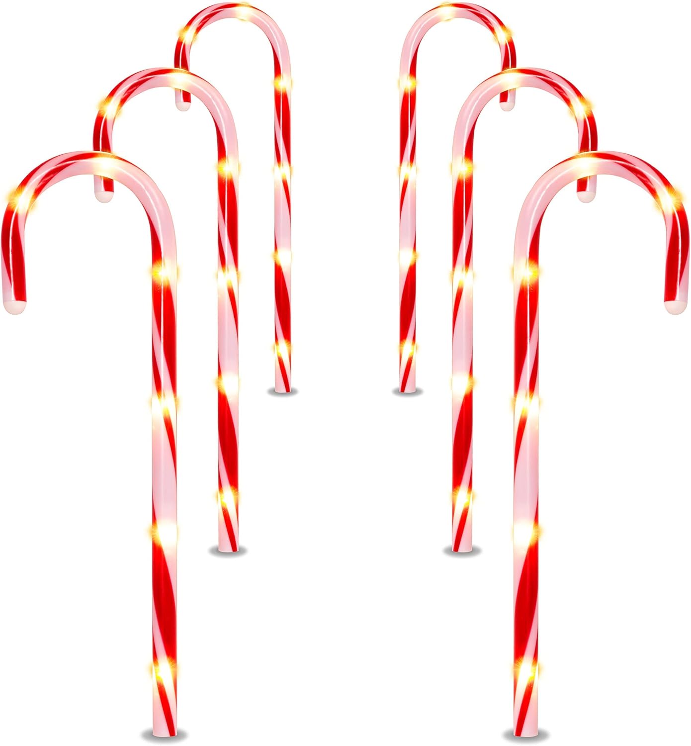 Solar Christmas Candy Cane Light