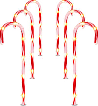 Solar Christmas Candy Cane Light