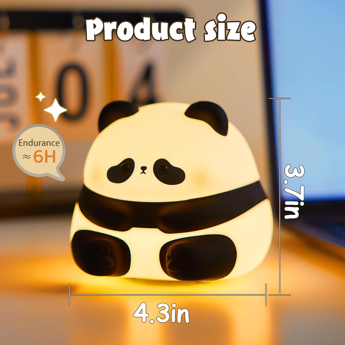 Squishy Shy Panda Lamp