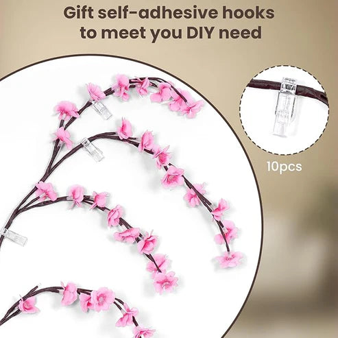 MEMORIES INSITE™BRANCH LIGHT PINK ROSE CHERRY BLOSSOM TREE BRANCH LIGHTING