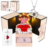 Luxury Surprise Gift Box with Roses & Teddy
