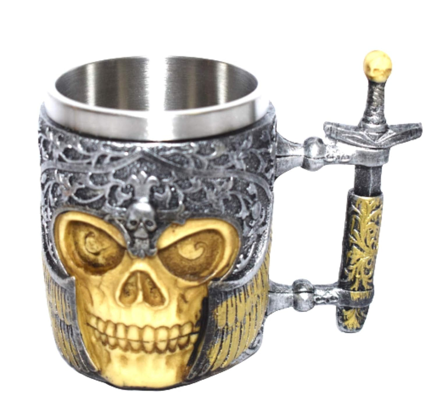 3D Skull Bone Stainless Steel Coffee Mug (400 ml)