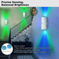 LED Wireless Wall Sconce with 7 Colors Changing, Motion Sensor Light Indoor, 1500mAh
