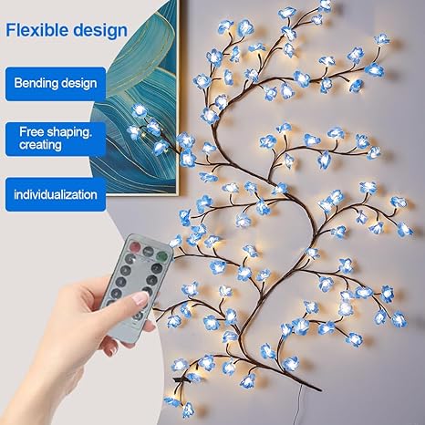 BRANCHLIGHT™ BLUE CHERRY BLOSSOM TREE BRANCH LIGHTING