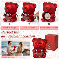 Forever Rose Teddy Bear with Glass Rose Gift Box