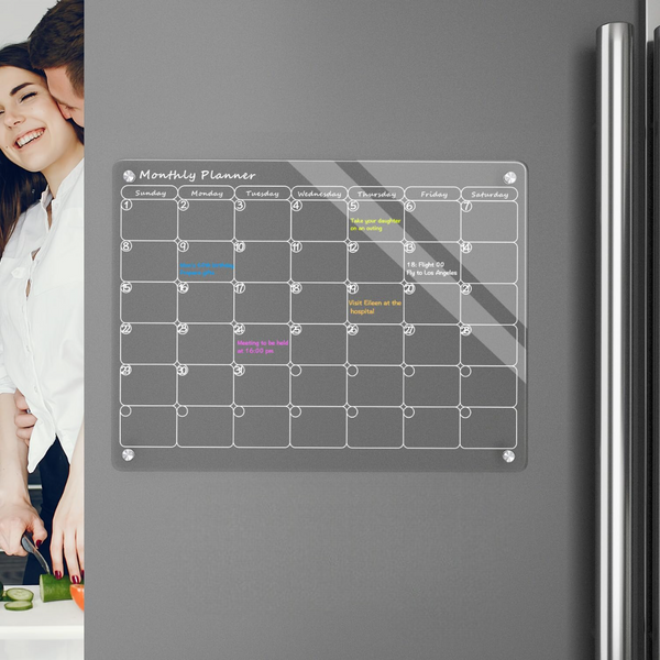 Magnetic Acrylic Fridge Calendar – Stylish, Colorful & Easy Planning!