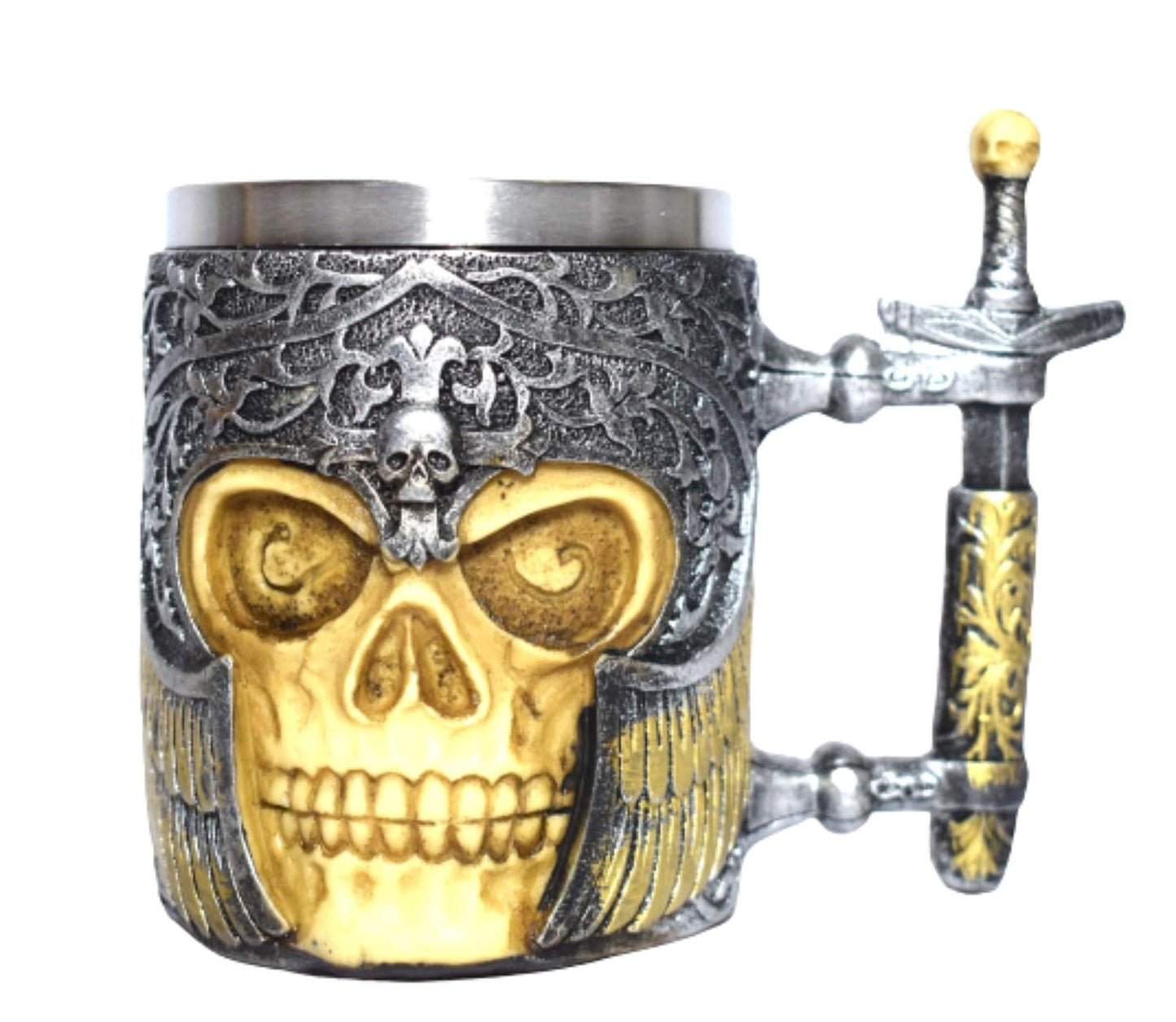 3D Skull Bone Stainless Steel Coffee Mug (400 ml)