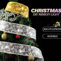 Christmas Decor Ribbon with LED Lights