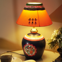 Sunset Tribe Table Lamp – Handpainted Ethnic Decor Light