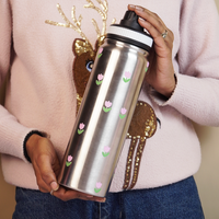 Stainless Steel Floral Printed Water Bottle
