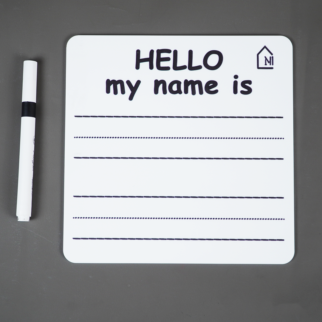Reusable Kids Name Practice Writing Board with Pen Box & Cleaning Cloth