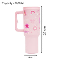 Cute Pink Kawaii Travel Insulated Tumbler