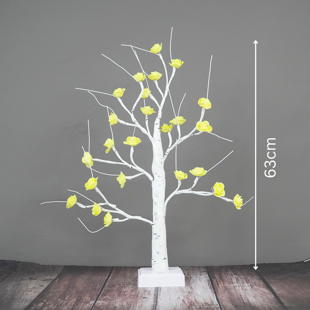 Yellow Blossom Decorative Tree Light – Rose Flower Table Lamp