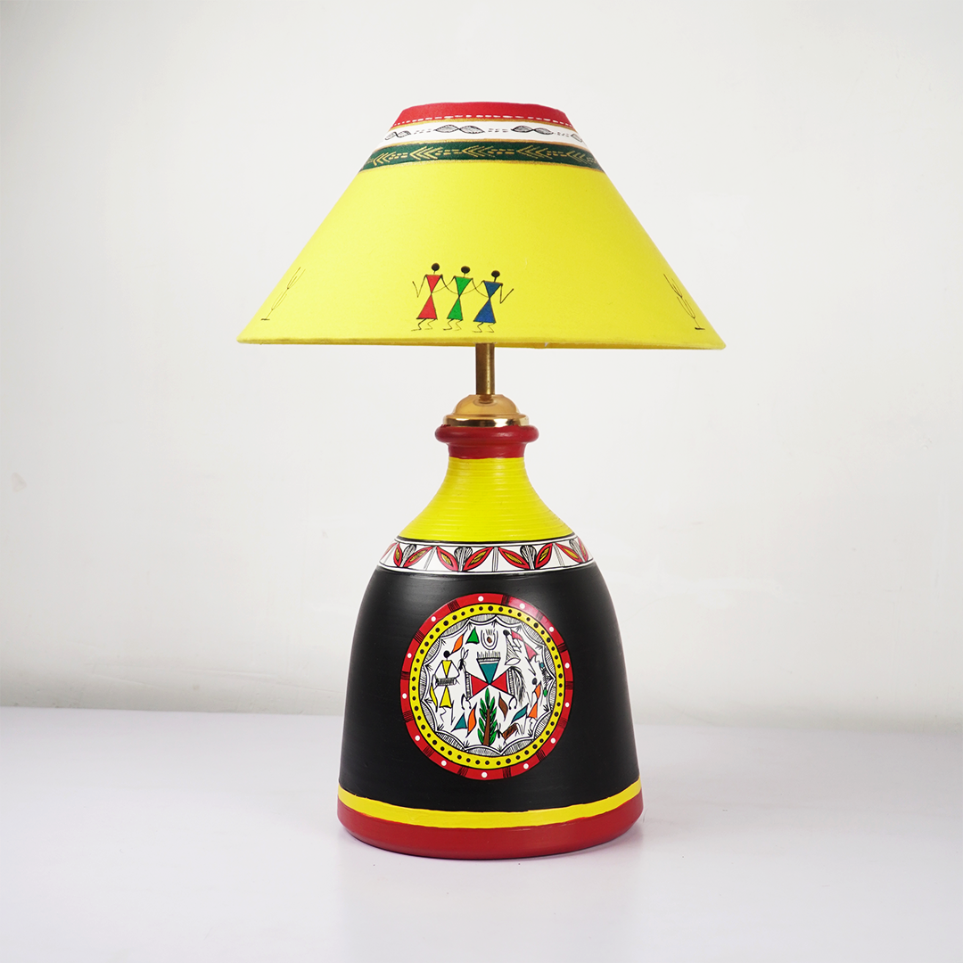 Sunbeam Tribe Table Lamp – Handpainted Ethnic Decor Light