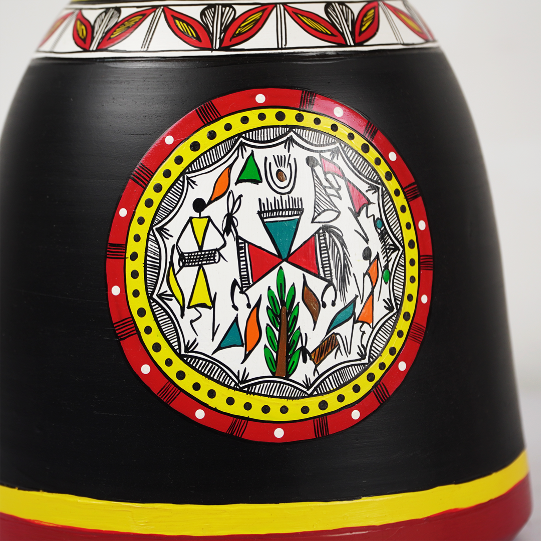 Sunbeam Tribe Table Lamp – Handpainted Ethnic Decor Light
