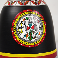 Sunbeam Tribe Table Lamp – Handpainted Ethnic Decor Light