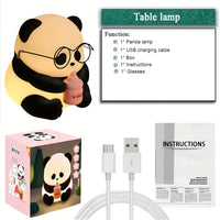 Cute Baby Panda Rechargeable Night Light