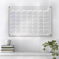 Acrylic Perpetual Wall Calendar – Reusable Dry Erase Monthly Planner Board with Monthly Tabs | Modern Home & Office Wall Organizer