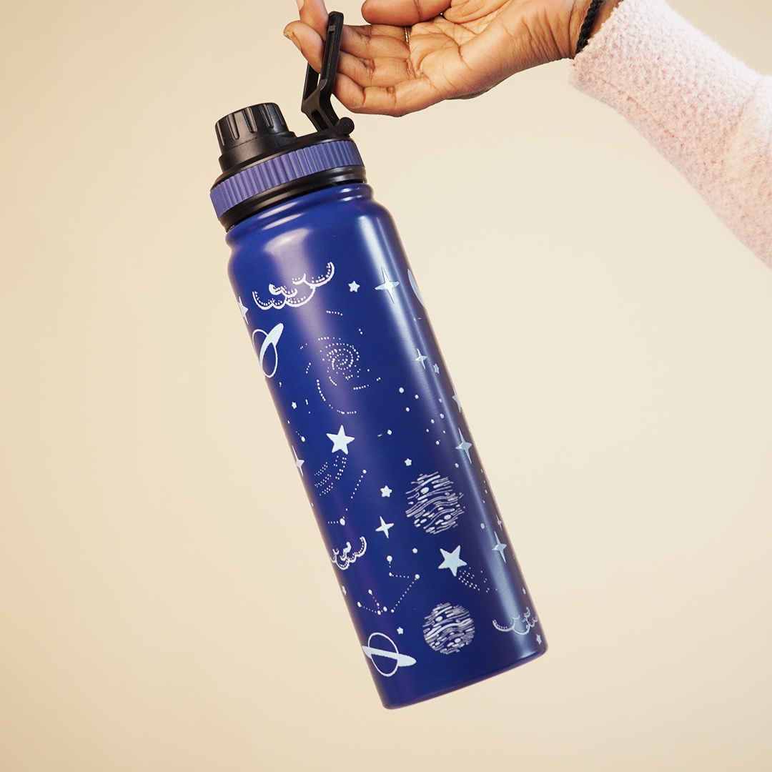 Galaxy Print Stainless Steel Water Bottle