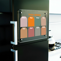 This week Pastel color blocks Acrylic Fridge Planner | Pens and Reg