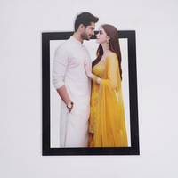 Personalized Couple LED Photo Frame | Custom Name Night Lamp