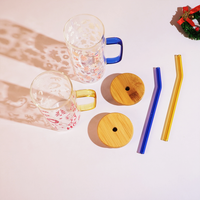 Set of 2 Bloom & Cheer Glass Tumblers – Where Everyday Elegance Meets Festive Joy