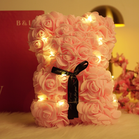 Rose Teddy Bear – Romantic Artificial Flower Bear Gift for Love & Special Moments