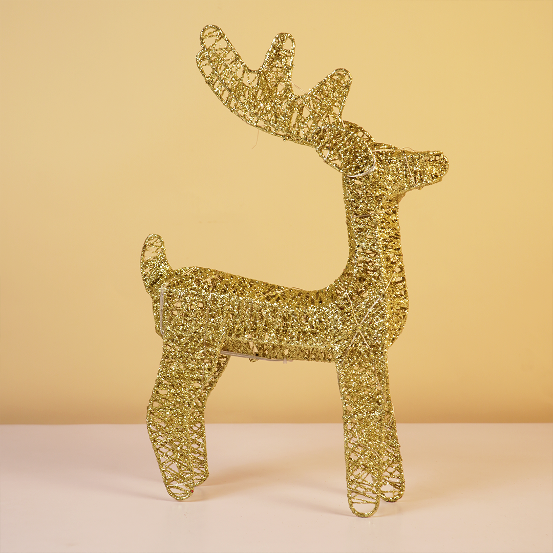Golden Glitter Reindeer Christmas